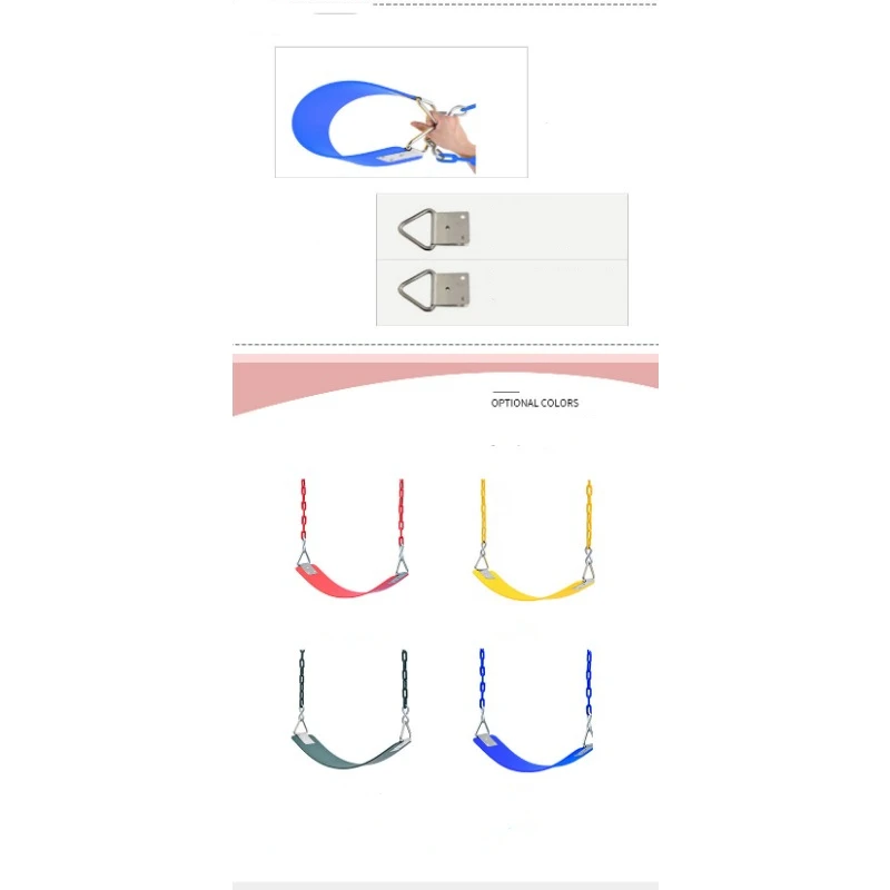 Indoor and Outdoor Amusement Facilities EVA Soft Board Flat Seat Swing with 201 Chain Children's Swing Toy Swings