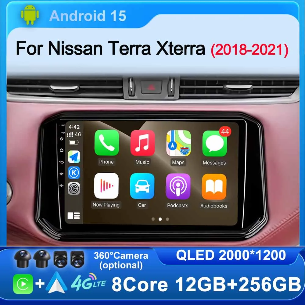 

Car Radio Multimedia GPS Navigation Player Android15 for Nissan Terra Xterra 2018-2021 Wireless Carplay Stereo Screen WIFI 4G
