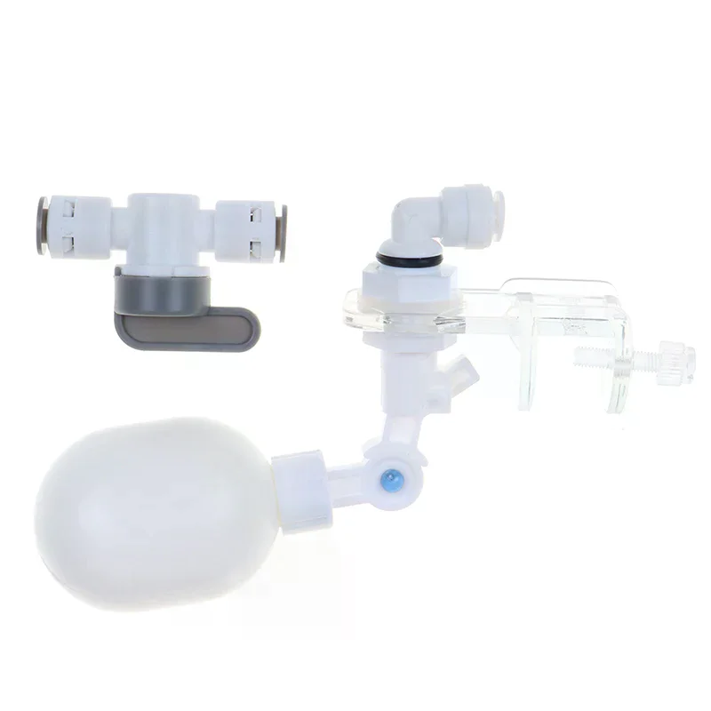 Adjustable Float Valve Plastic Ball Water Level Control For Aquarium Tank Small Reservoir Automatic Filling System White