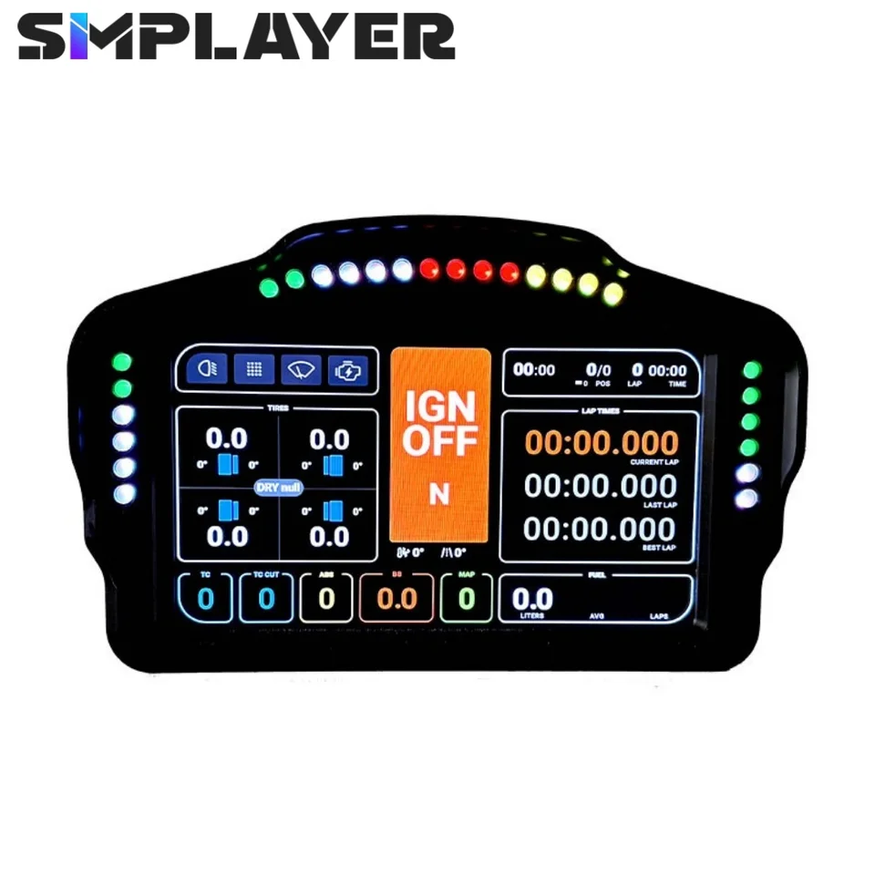 シムレーシング ダッシュボード DT7 7インチタッチモニター Simplayer SIMDT DT7 Pro Dashboard 7-Inch Sim Racing Dash
