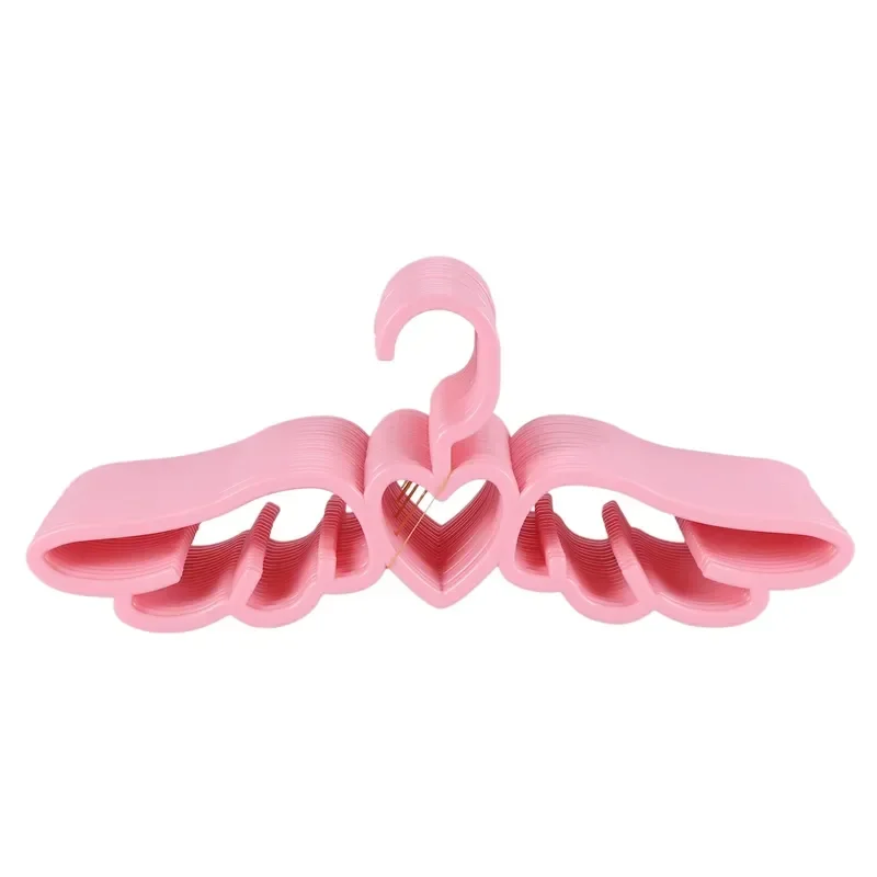 

10 PCS Plastic Clothes Hanger, Fly Angel, Cute Pretty Pink Loving Heart Scarf, Underwear Rack, New Design