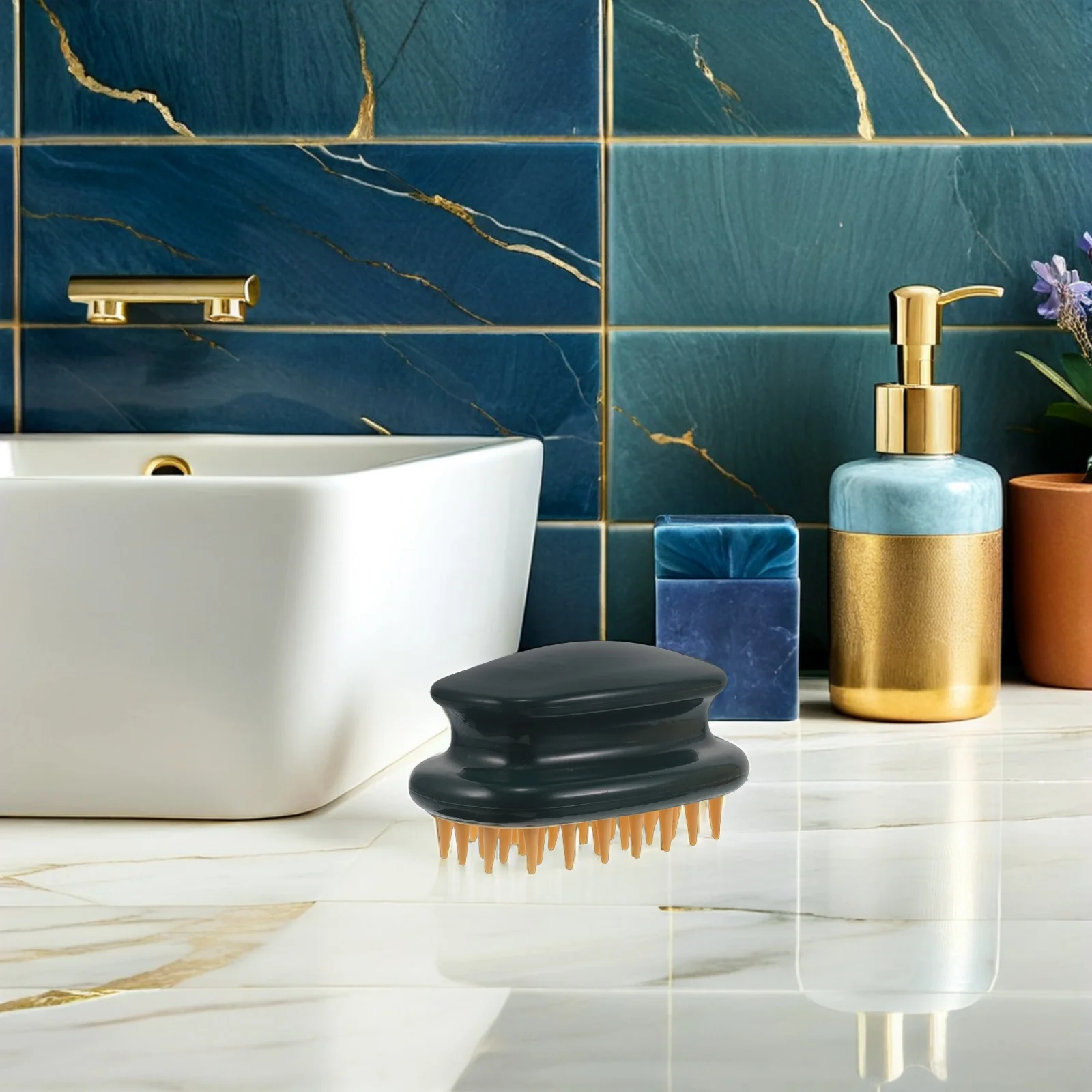 

6Pcs Massage Shampoo Brush Replacement for Scalp Cleansing and Relaxation Soft Bristle Hair Wash Tool Portable Design for Wet Or