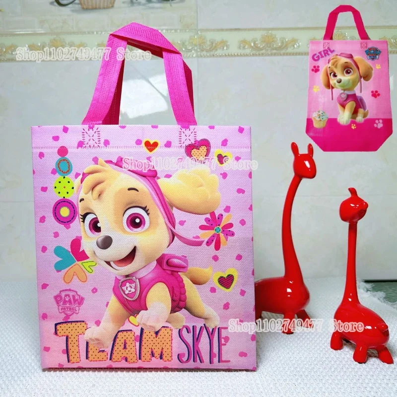 

12pcs Paw Patrol Chase Skye Gift Bags Candy Loot Bags Marshall Everest Birthday Party Festival Decor Kids Favor Party Supplies
