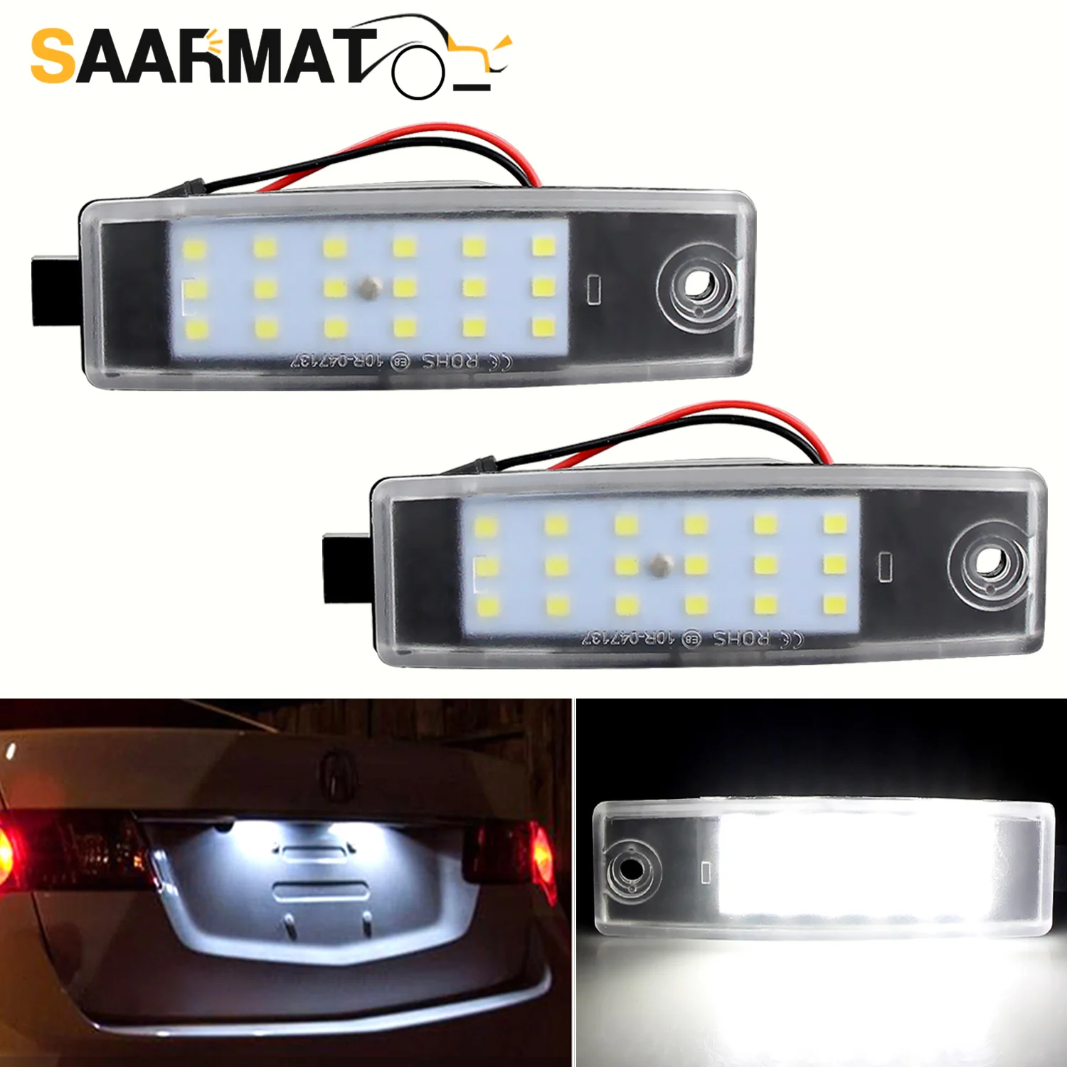 Luces LED para matrícula Canbus, 2 uds., para TOYOTA Hiace S.B.V/Highlander/RAV4/Land Cruiser 200/para Lexus RX300/para Scion XB