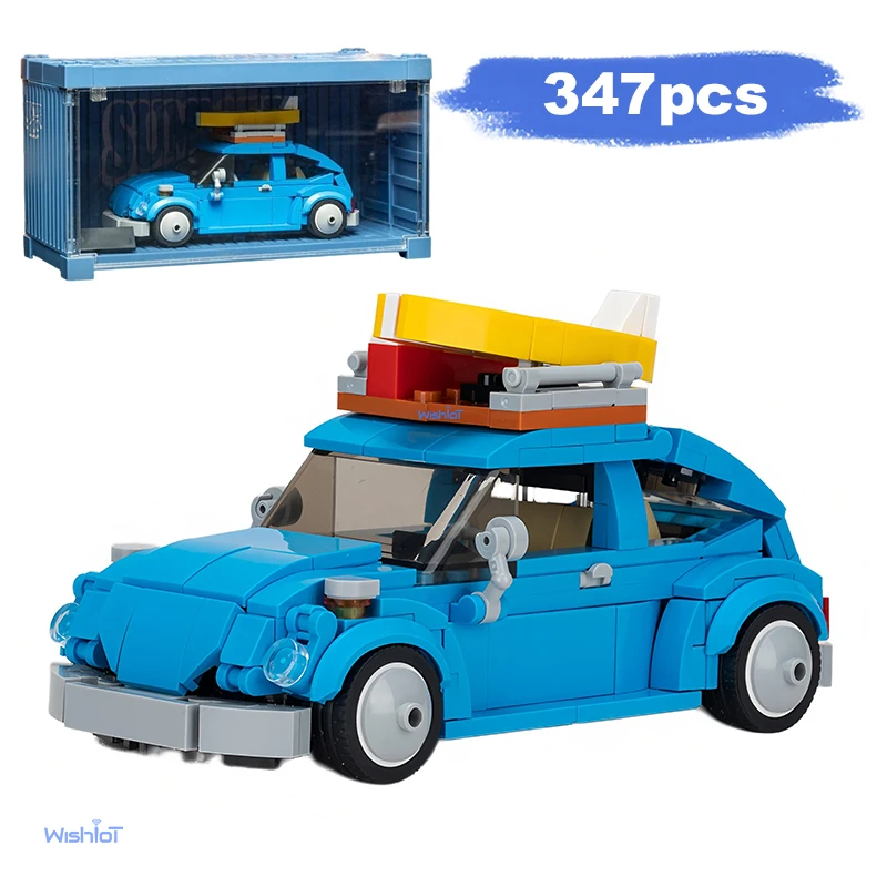 PB8805 Beetle Camper 8 Stud Vehicle Model 347pcs Building Block Military Truck Gift For Kids Collectors