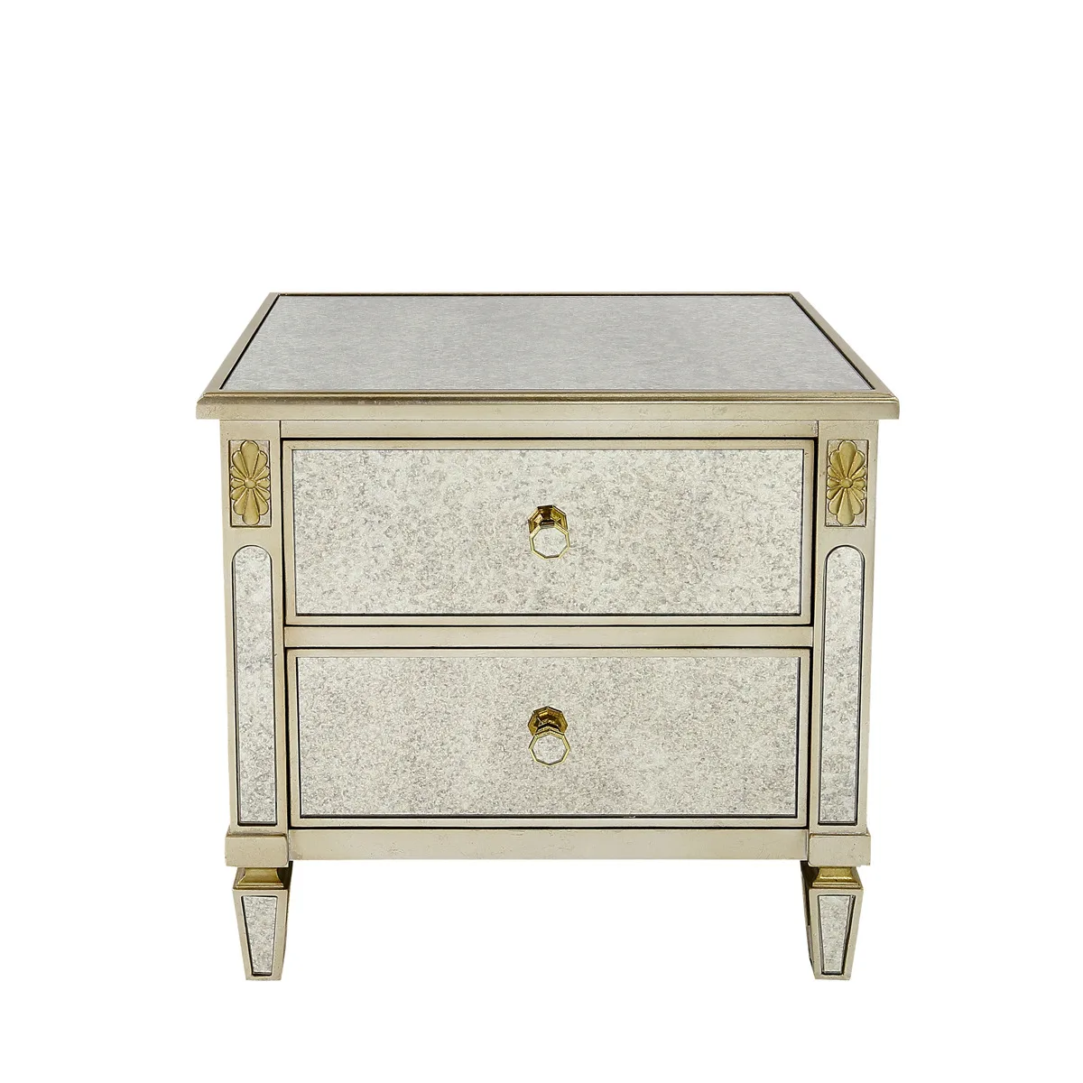 طاولة بجانب السرير منحوتة من الخشب الصلب على الطراز الأوروبي مخصصة على الطراز الفرنسي لغرفة النوم لاستخدام غرفة المعيشة #2