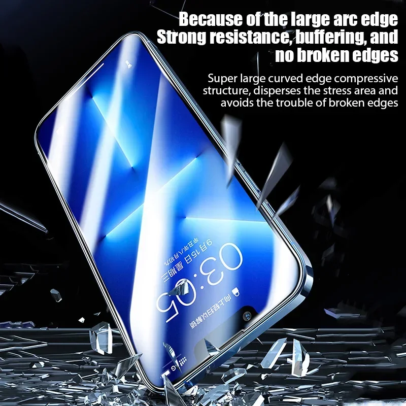 IPhone用スクリーンプロテクター,取り付けブラケット付きフルカバー強化ガラス,HD 15 pro max,14, 13, 12,11,15 plus