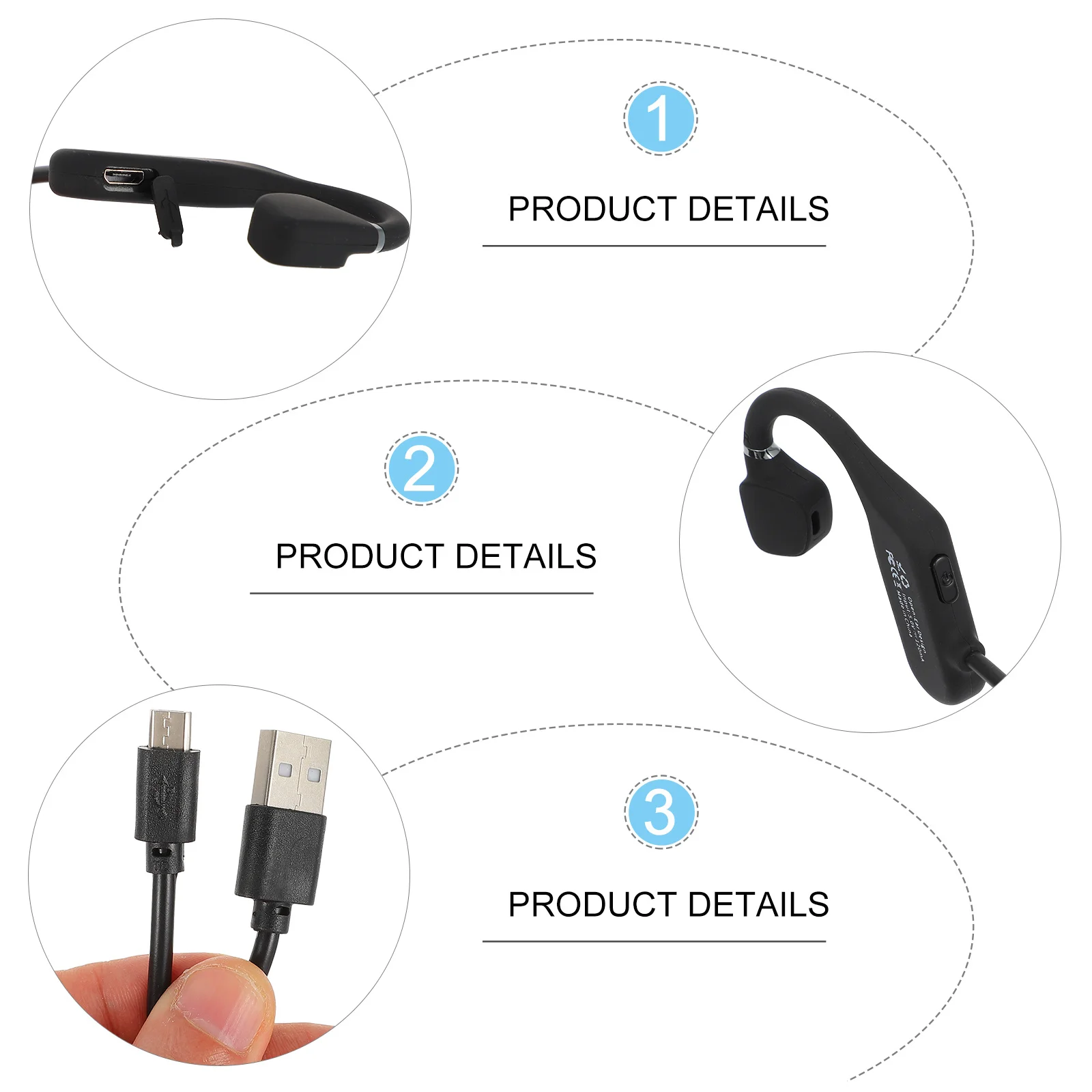 

Headphone 6d Rich Sound Wireless Earbuds Design Lightweight 5h Playtime 120h Standby Headphones