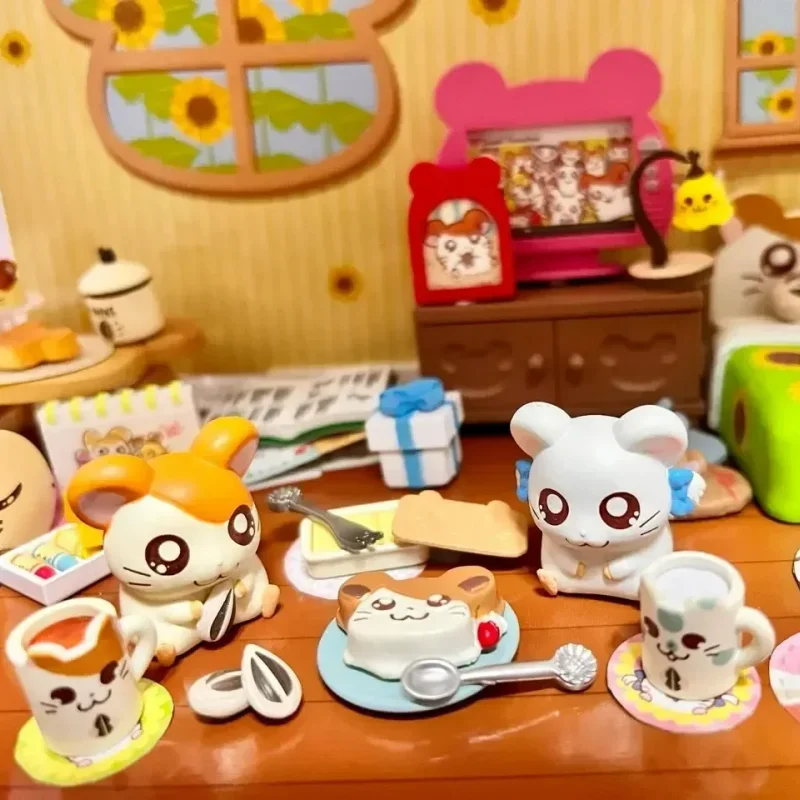 Hamtaro Room Re-Ment Genuine  Anime Miniature Model cute mini Bedroom furniture hamster Figure Toys Gift Collection Ornamen