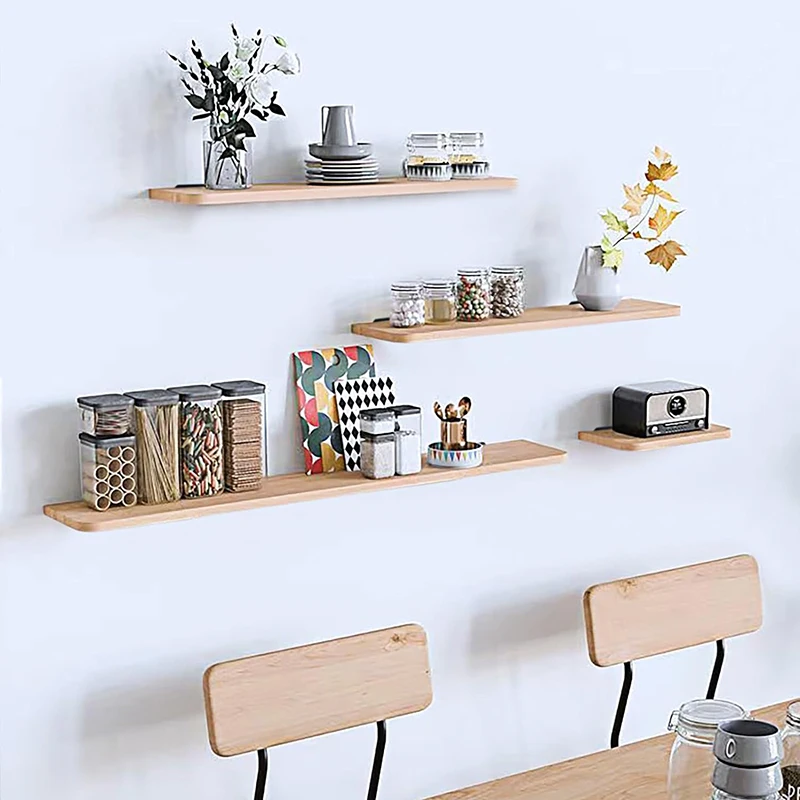 Heavy Duty Floating Brackets,Hidden Shelves Hardware, Cast Iron L Brackets, Rustic Industrial Black Metal Wall Supports