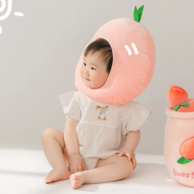 Tenue de sauna de photographie de bébé pêche 3D, combinaison bébé de 1 à 2 ans, style mignon, bébé fille posant, studio, accessoires de prise de vue