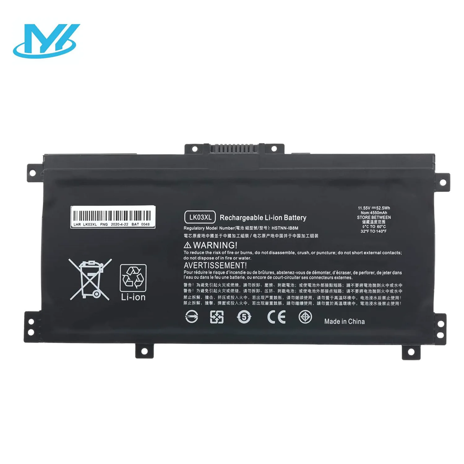 

High Capacity Notebook Battery LK03XL for Envy15 x360 TPN-W127/W128