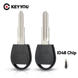 KEYYOU Blank Transponder Car Key Case Shell Chipless Key for Chevrolet Aveo Spark WIth / Without ID48 Chip
