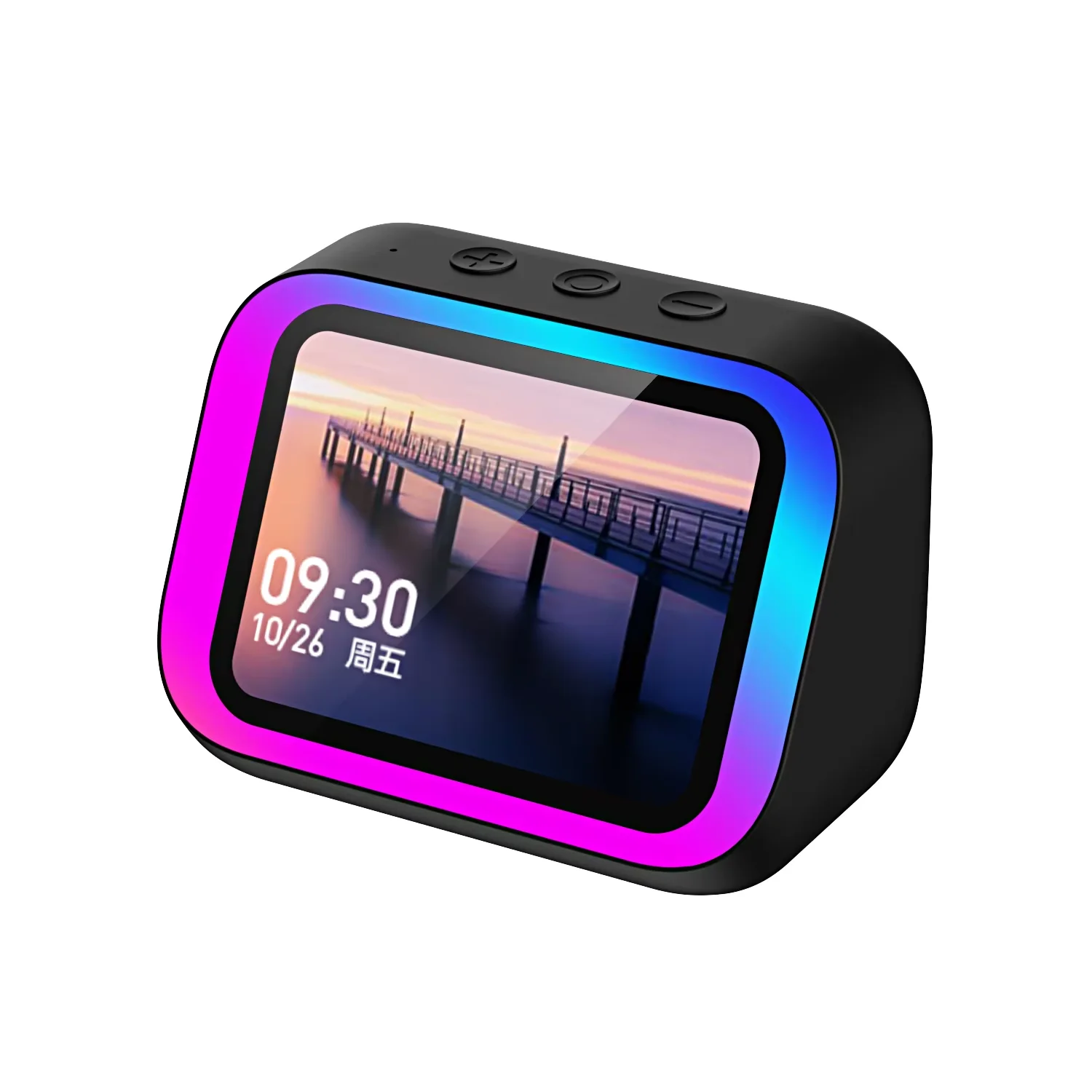 

TF26 Pro Smart Speaker RGB Large-Screen Weather Temperature Display Table Clock Voice for Smart Home Automation