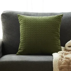 Funda de cojín/almohada de terciopelo suave, 45x45, para entrenador y sofá, sala de estar, 12x20, colores sólidos, almohadas decorativas para el hogar