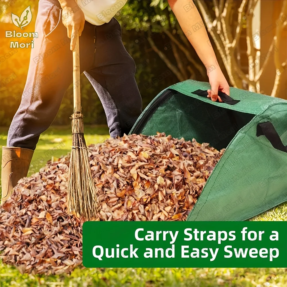 Leaf Bag Garden Debris Garbage Storage Bag Weed Collection Bag 100% Brand New Material UV Resistant 500H Outdoor Yard Lawn Waste