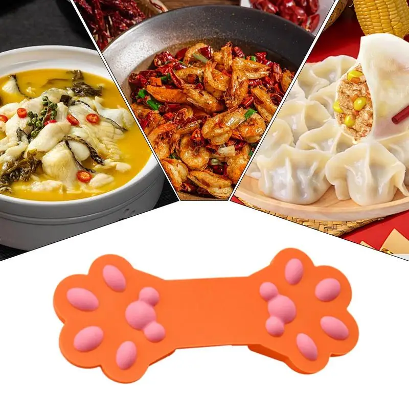 Silicone Cat Claw Finger Protector Pot Holder Creative Anti Scald Finger Clip for Microwave Ovens Steamers Kitchen Supplies