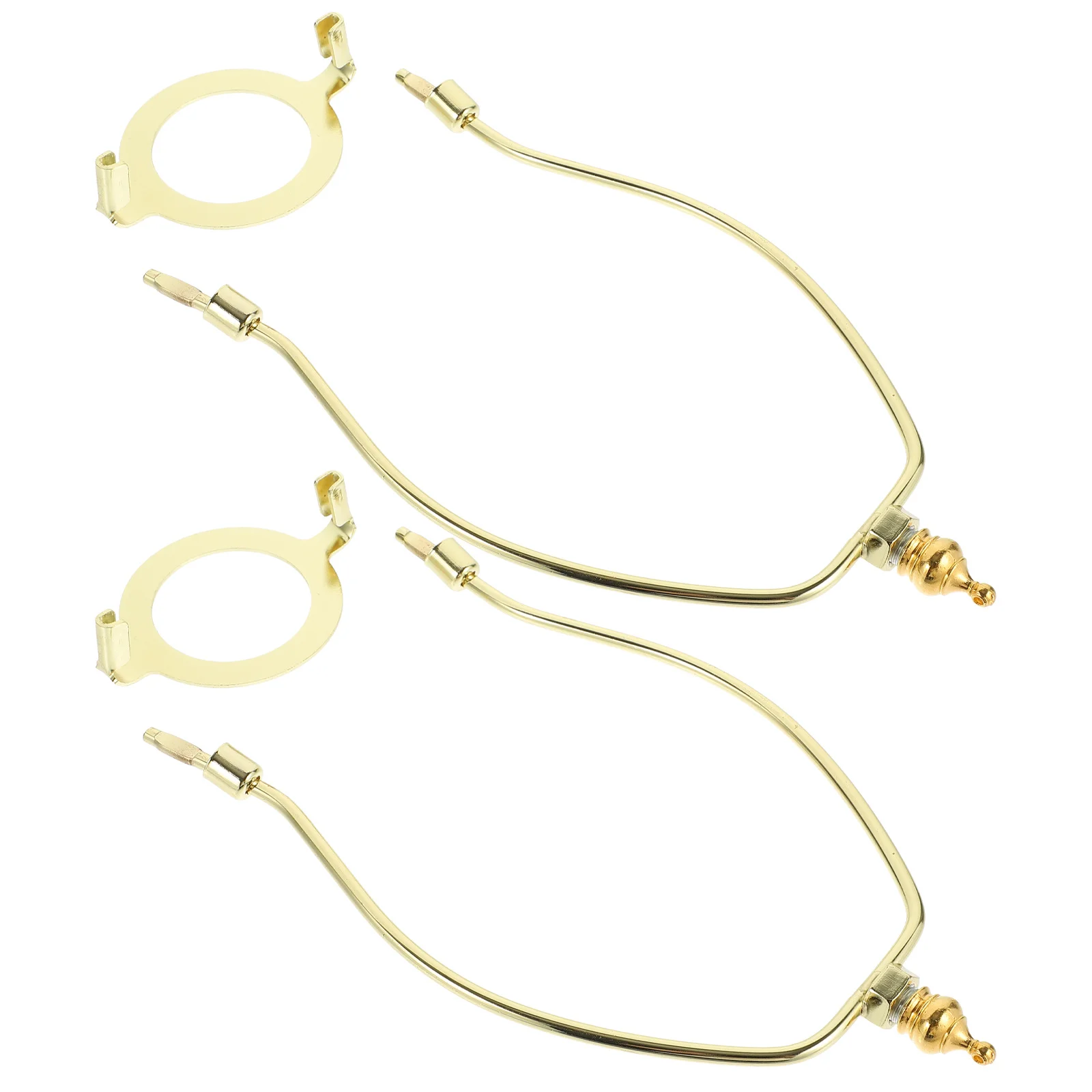 Telaio in lega per supporto per arpa per lampada resistente da 2 pezzi per paralume ampiamente utilizzato nell'arredamento dell'home office Lampada stabile a lunga durata