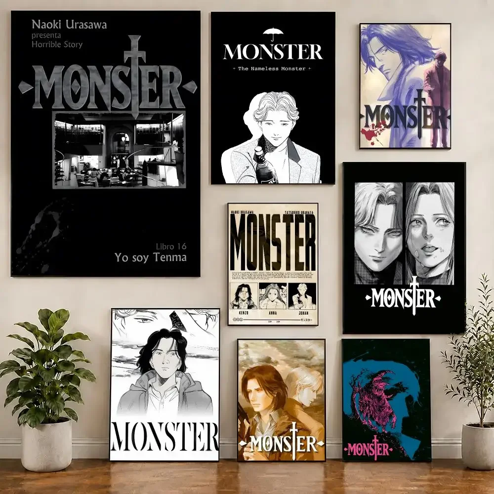 Anime M-Monster Classic Painting Canvas Poster Bedroom Living Room bar Hallway House interior Wall Decor