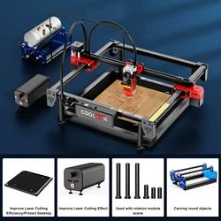 Coolook 90W Laser Engraving Machine CK1-55 Metal Laser Engraver Wifi Control MDF Acrylic Acid Cutting Machine