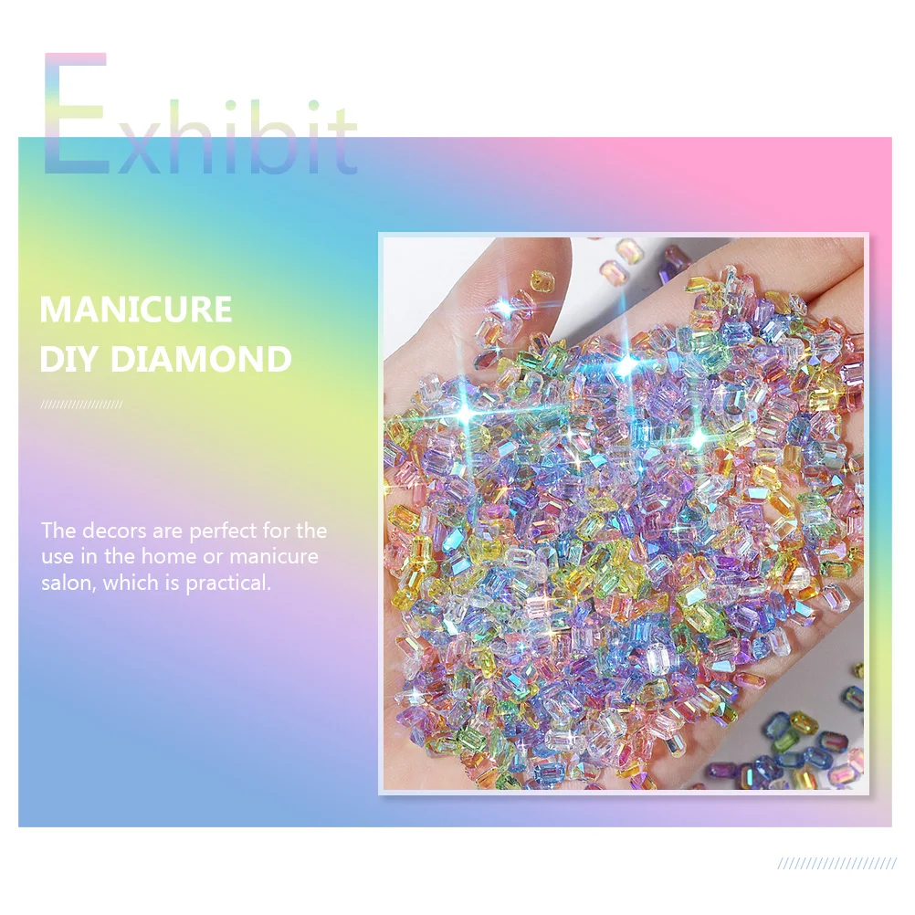 

2 Boxes Nail Gems Flat Bottom Diamond Jewelry Rhinestones for Nails Diamonds Accessories