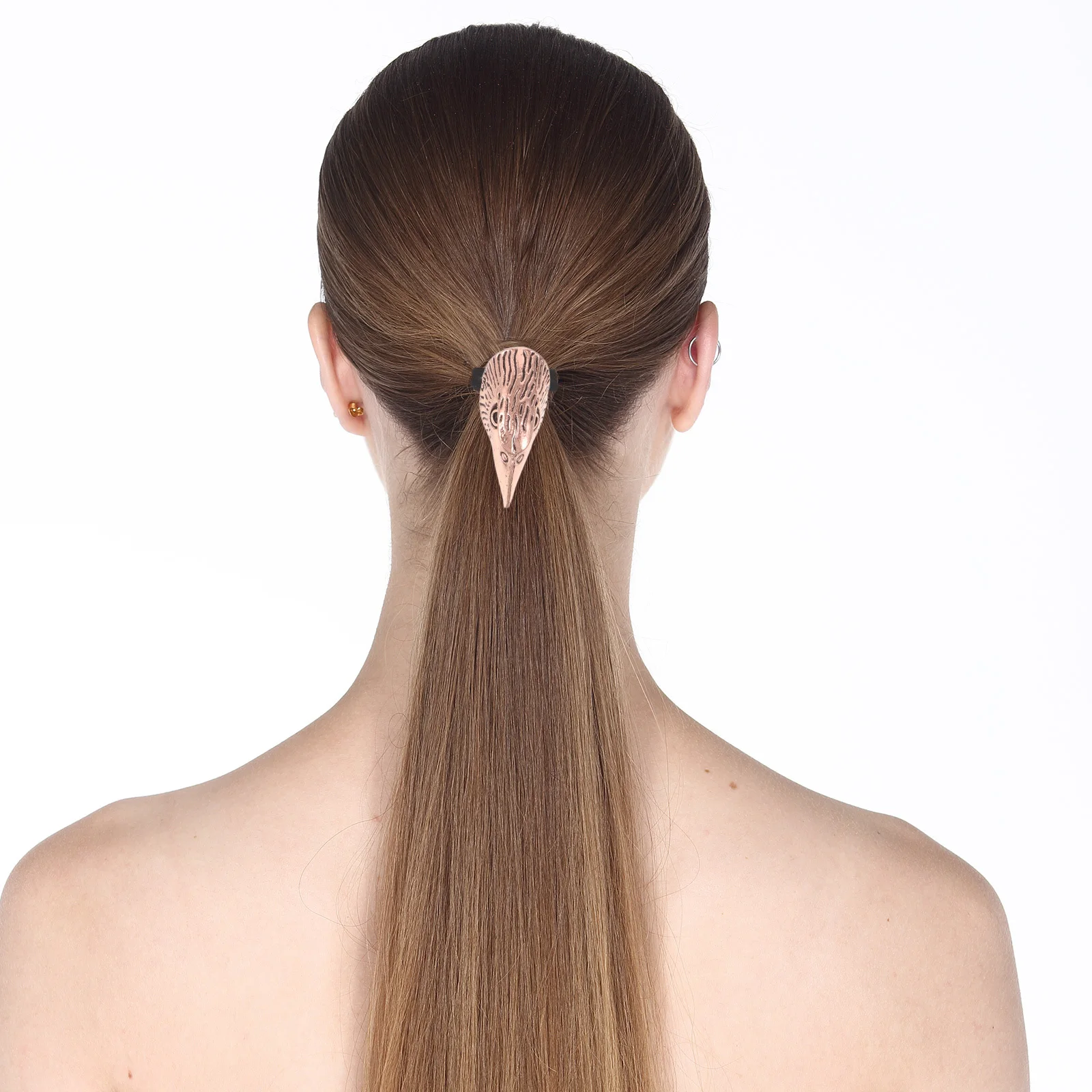 

3Pcs Skull Hair Ropes Viking Nordic Style Elastic Ponytail Holders Crow Skull Hair Bands Goth Accessories for Festivals Daily