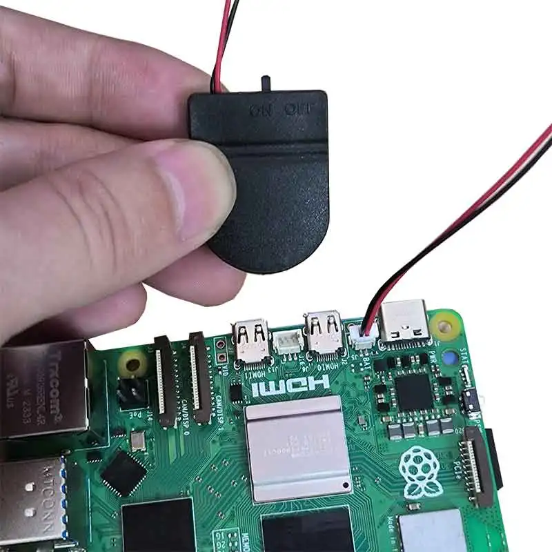 Raspberry Pi 5 RTC Battery Box Suitable for CR2032 / LIR2032 Battery Real Time Clock Holder for RPI 5 ( Battery is not Inclued )
