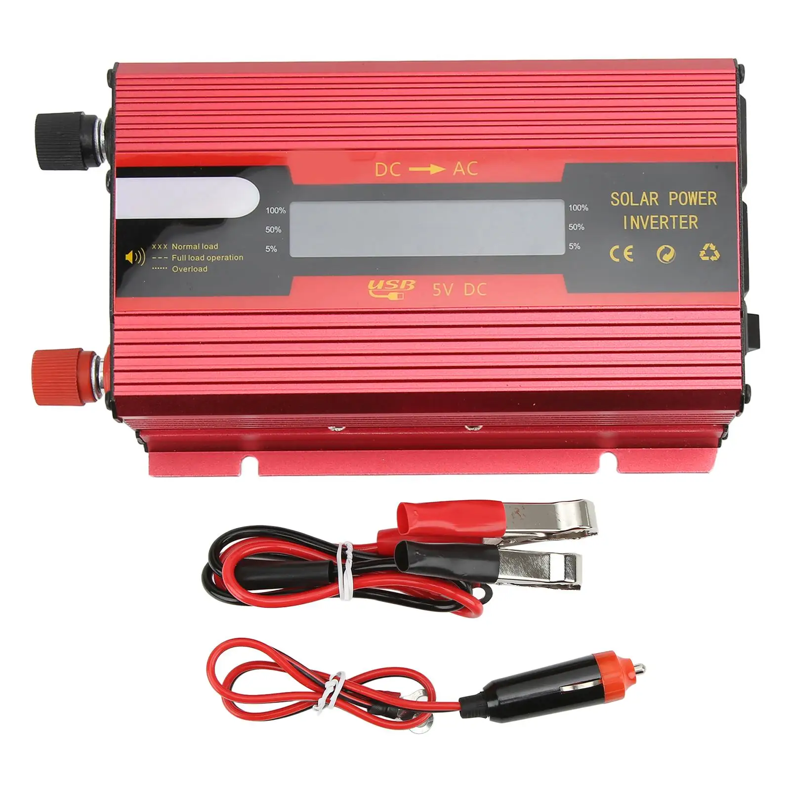 

LCD Display Power Inverter, Modified Sine Wave Converter with Dual AC110V Outlets for Outdoor Emergency Outage