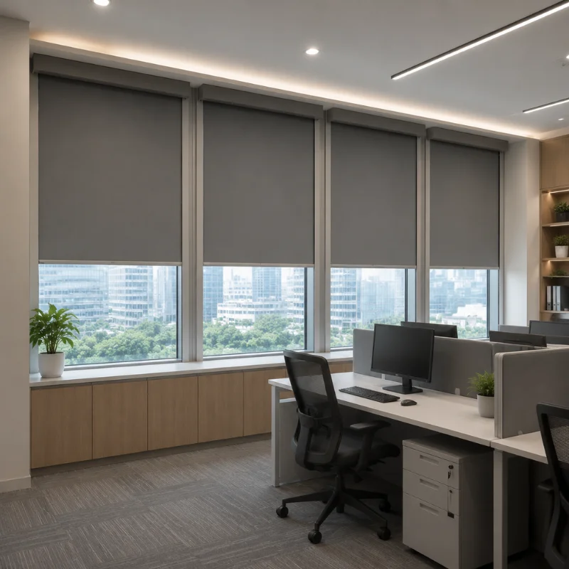 Motorized roller blinds with side tracks. Remote & app control. Total blackout seal. Thermal insulation. Smart home ready.Custom