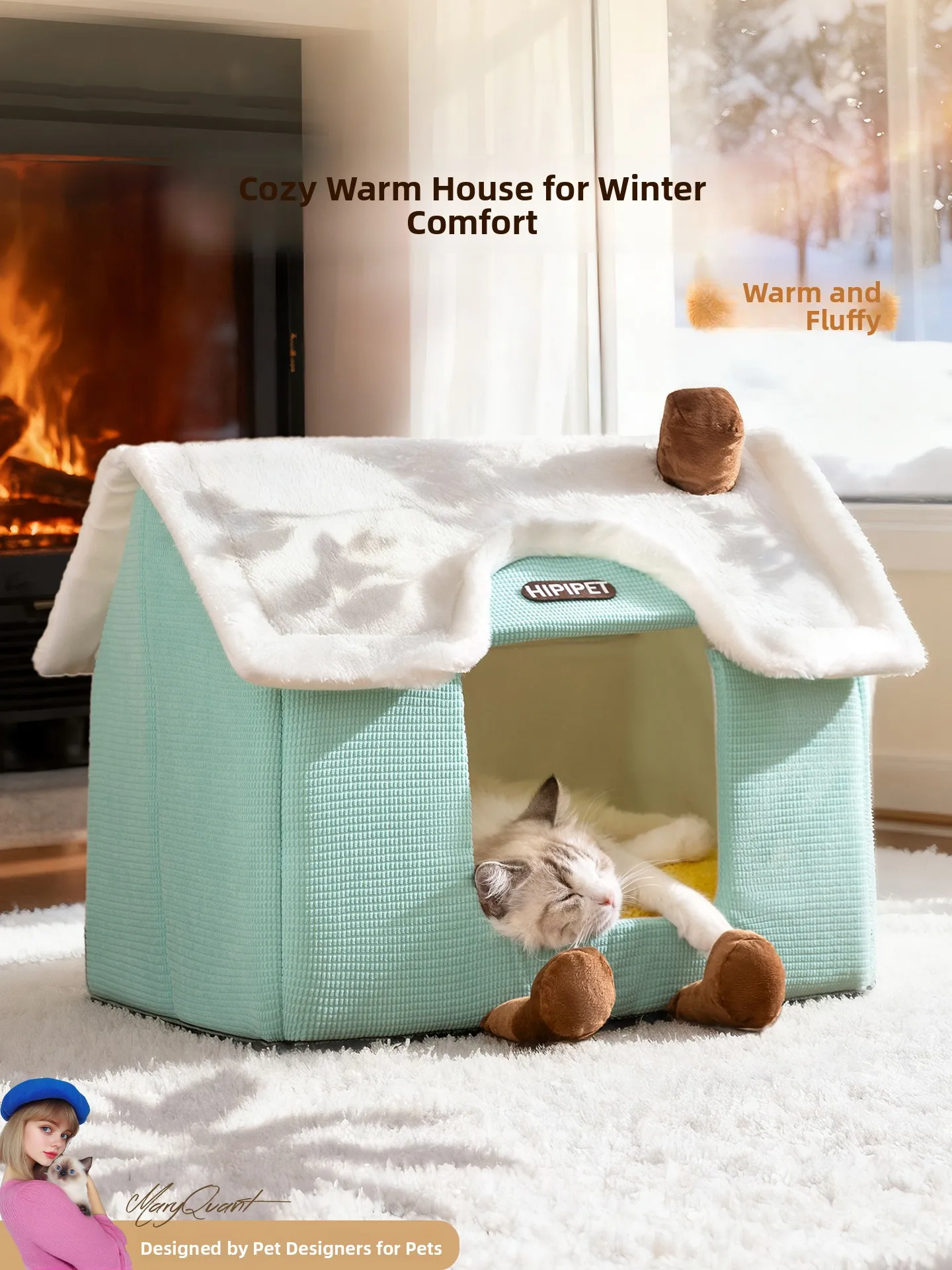 

Прочный поясной домик, маленькая кровать для собак, зимнее тепло, глубокий Sp, товары для домашних животных, гнездо, уютный, приятный, Fe, магазин для домашних животных