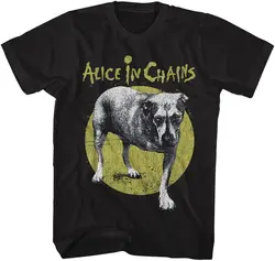 Alice in Chains T Shirt Self Titled Album Cover Mens Short Sleeve T Shirts 90s Music Graphic Tees