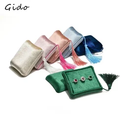 Velvet Tassel Jewelry Ring Earrings Portable Necklace Box Velvet Display Box Jewelry Storage Packaging