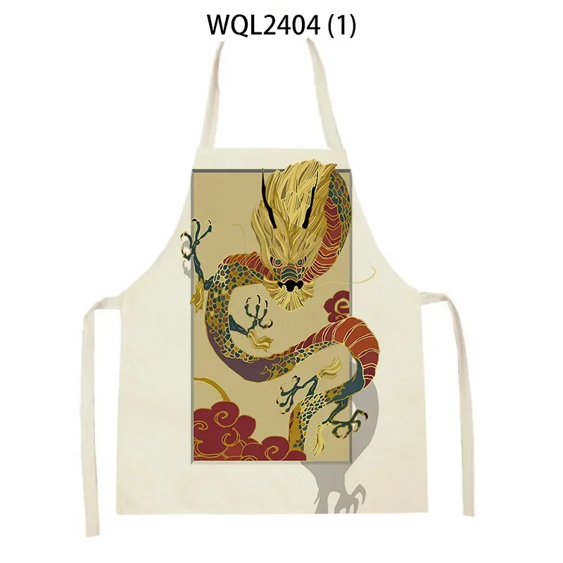 Woman Apron for Kitchen Animal Print Hair Apron Home Use Kids Apron Adult Cooking Supplies Child Cleaning Customizable 68-55cm