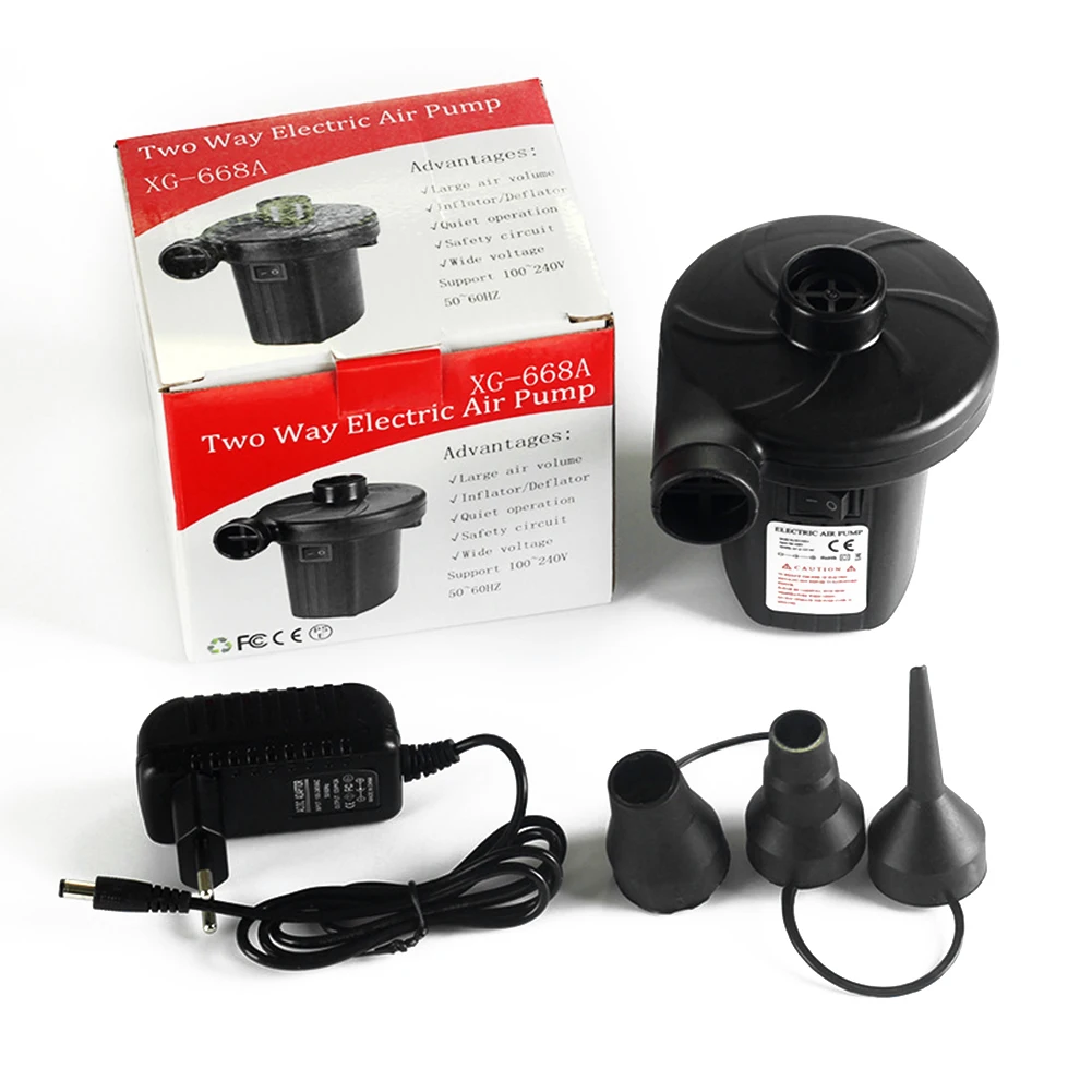 2 In 1 Air Compressor Pump Quick-Fill Air Extraction Pump 220V with Nozzles Lightweight Multipurpose for Mattress Swimming Pool - view 6