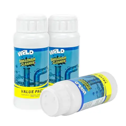 Drain Cleaner Powder, Wild Tornado Sink and Drain Cleaner Powerful Pipeline Dredging Agent Unblocker Powder for Kitchen Toilet