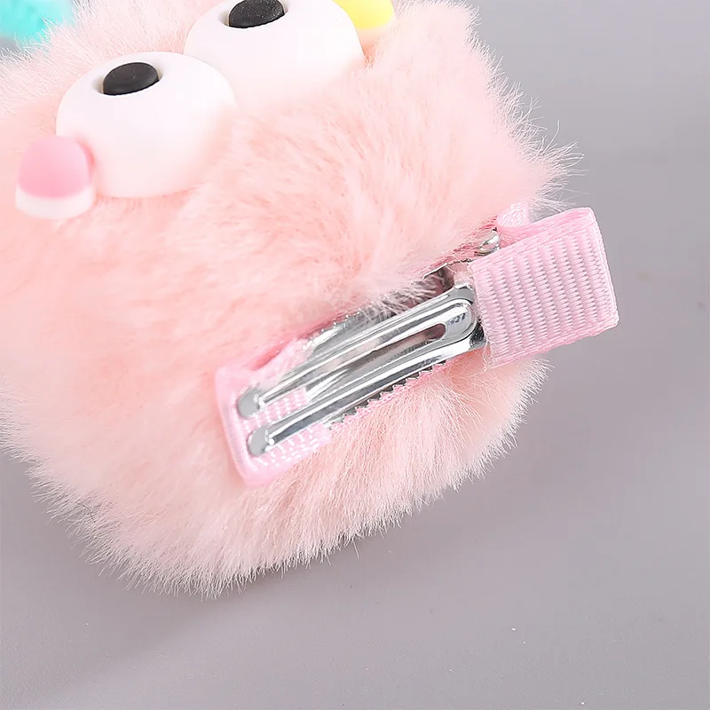 1/5pcs Cartoon Lovely Antenna Ugly Doll Hair Clip Teenage Whimsical Wobble Rod Hairpin Children's Little Monster Duckbill Clip view 3