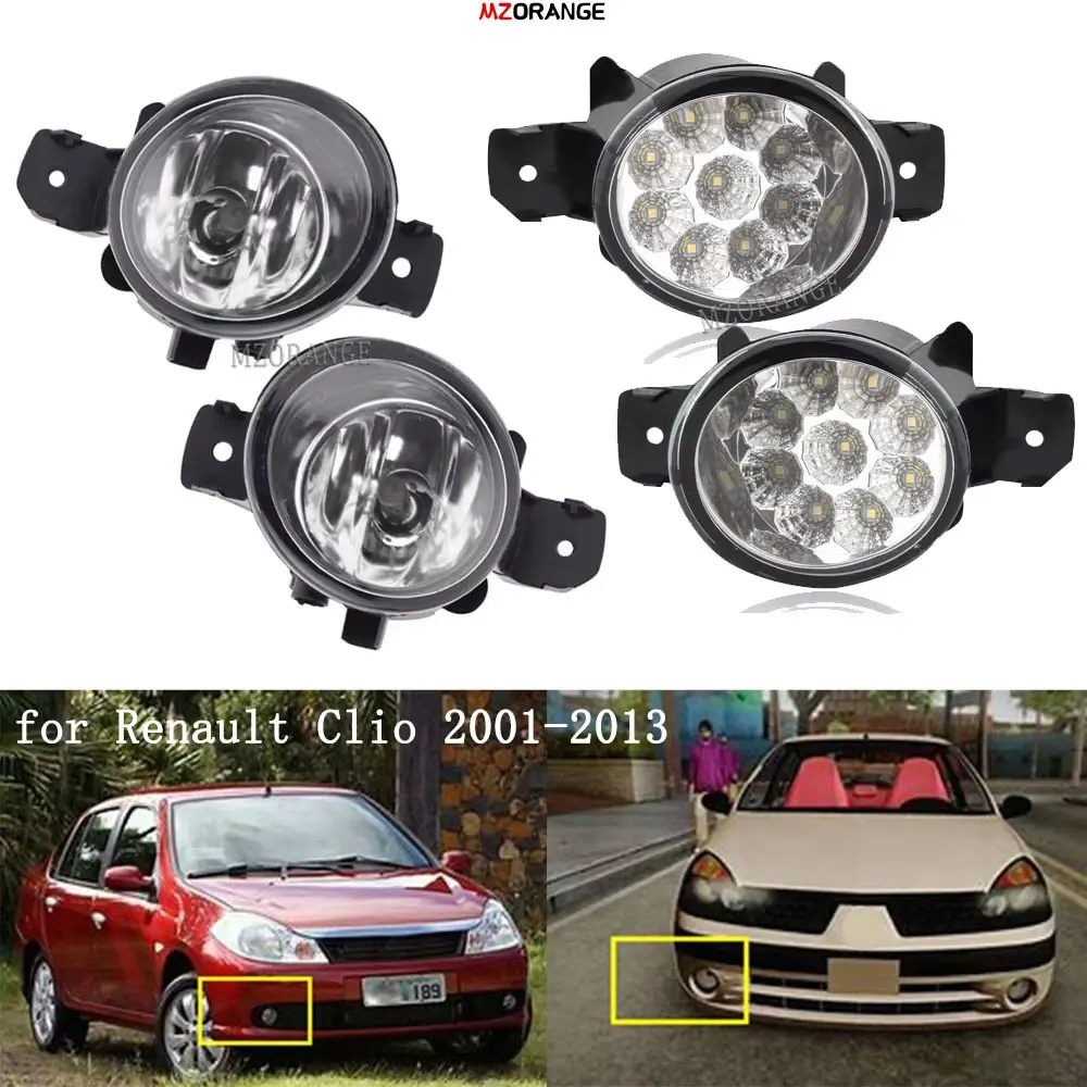 

LED Halogen Fog Lights for Renault Clio 2001 2002 2003 2004 2005-2012 2013 Front Foglamps Headlights Accessories Car Body Kit