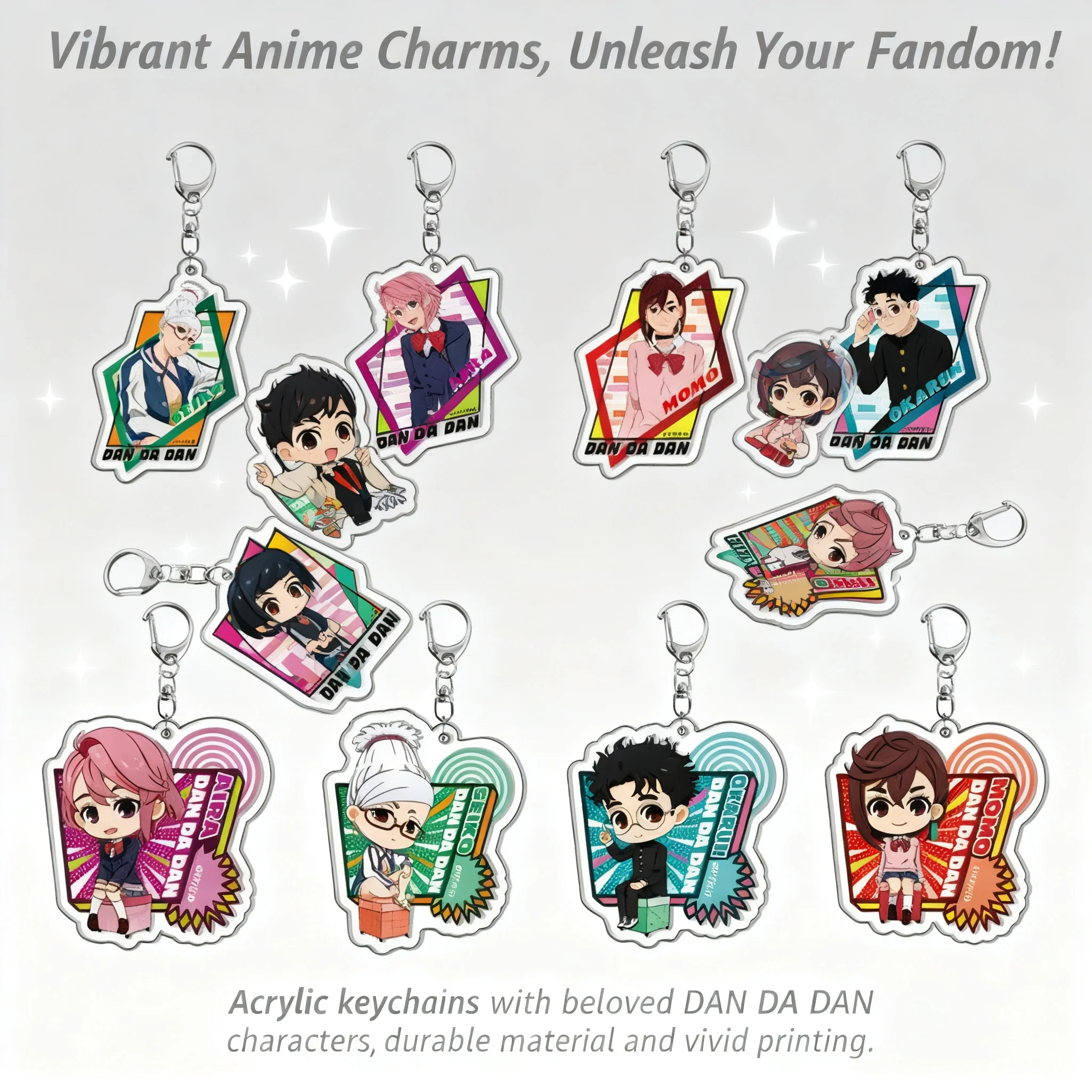 

Acrylic Keychain Anime Backpack Accessories Cross Border Ready Stock Dropshipping
