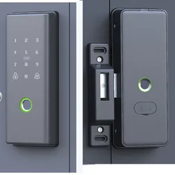 Double Sided Fingerprint Lock For Swing Fence Gate Villa Front Door Optional Tuya Smart APP Control Wood Door Lock