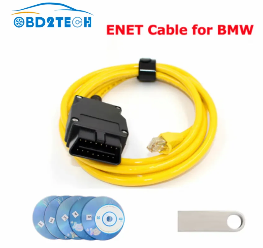 2024 nuovo cavo Data ENET per BMW serie F ICOM codifica Ethernet strumento dati nascosto cavo adattatore diagnostico OBD2 per BMW CD/USB