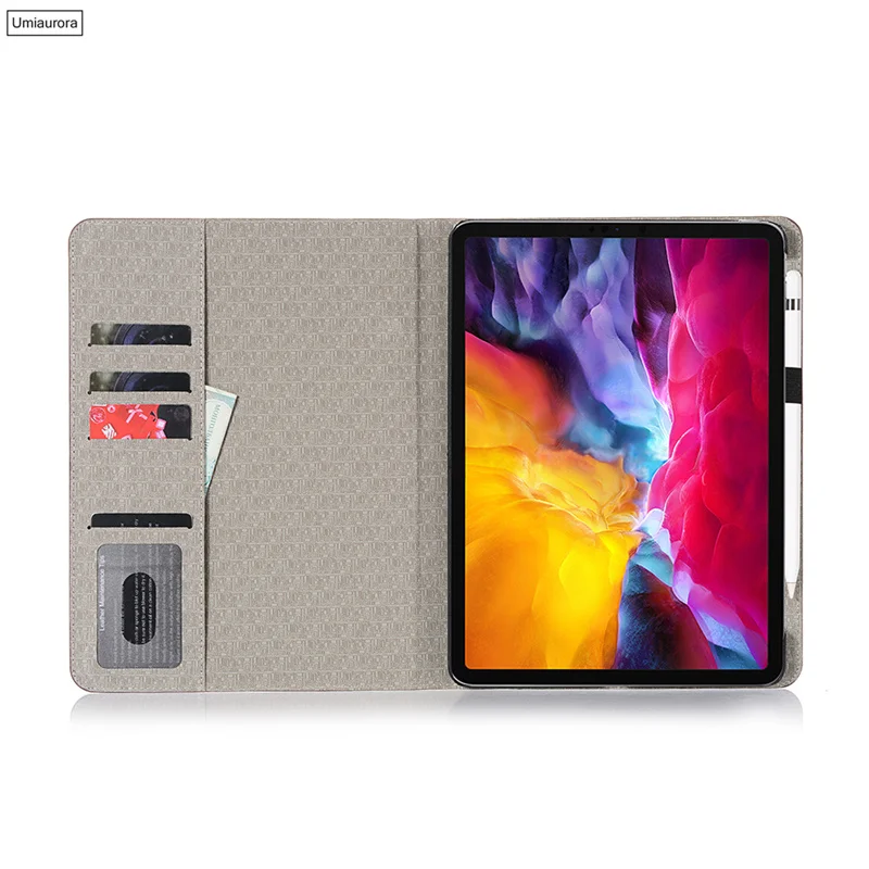 For iPad Pro 11 12.9 13 inch M2 M4 Air6 2024 Air 4 5 10.9 2022 Smart Tablet Case Luxury Flip PU Leather Stand Wallet Cover Funda