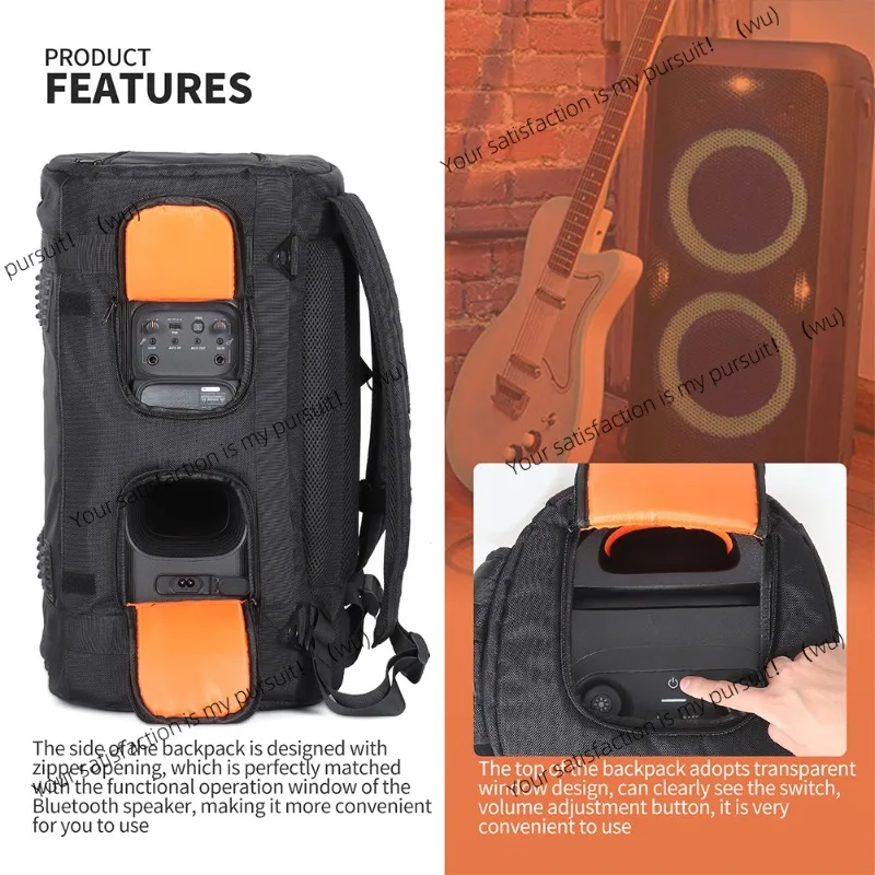 Waterproof Speaker Shoulder Bag, Large Capacity, with Adjustable Shoulder Strap, for JBL Partybox 110
