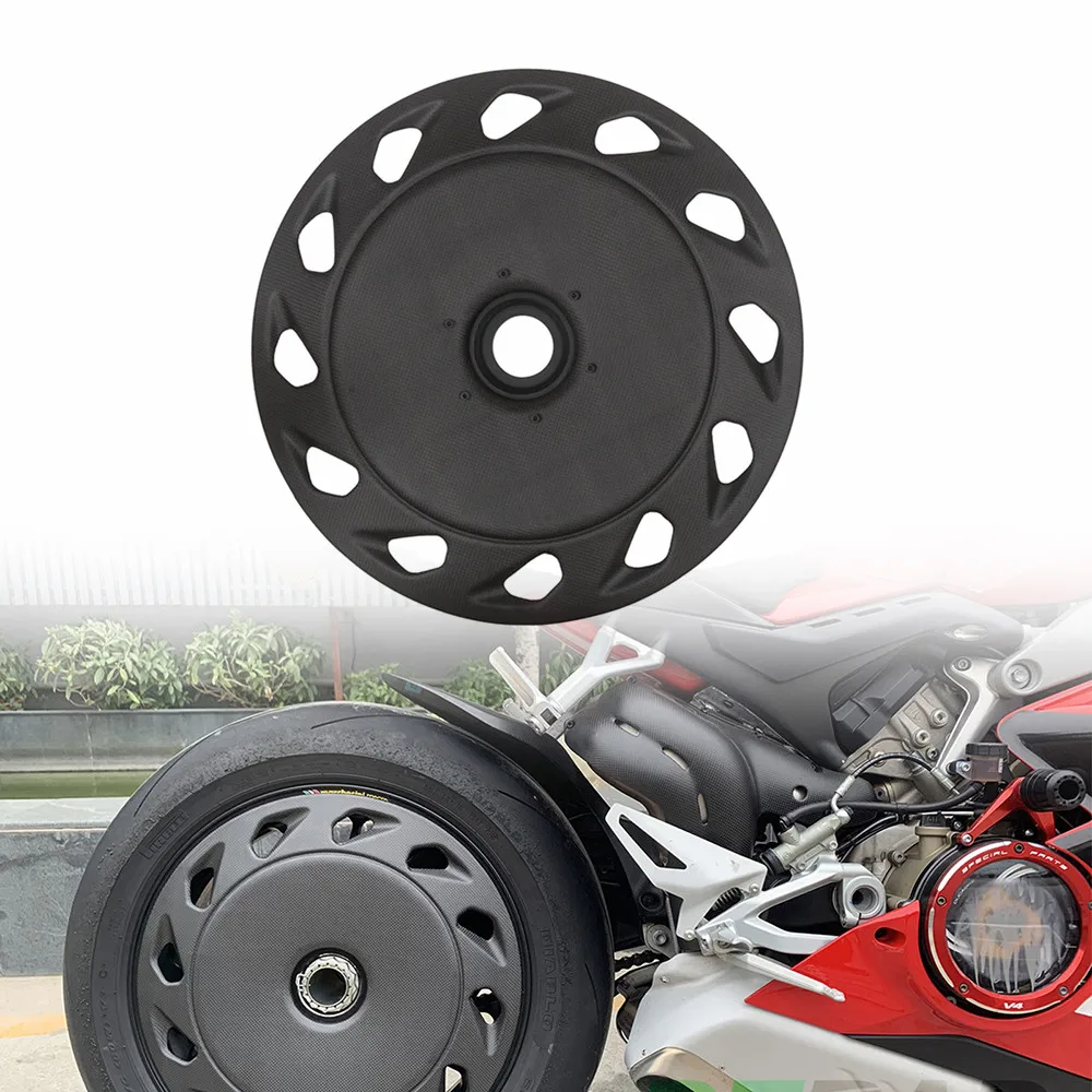 Motorcycle Carbon Fiber Rear Wheel Cover 1pc For Ducati Panigale V4 V4S V4R