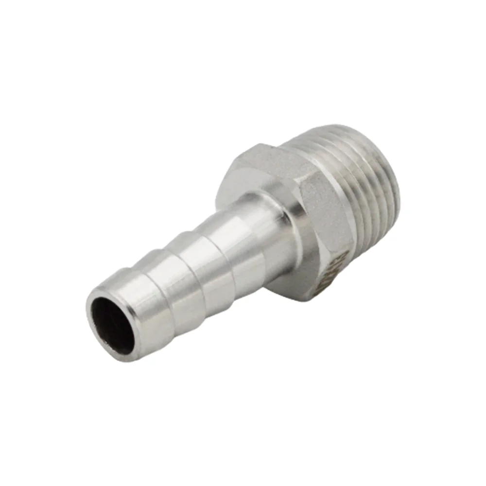 YQBS الفولاذ المقاوم للصدأ 6 8 10 12 16 مللي متر خرطوم اذع الذيل إلى 1/8 1/4 3/8 1/2 BSP ذكر المنزل المشروب المناسب المياه الوقود الهواء #6