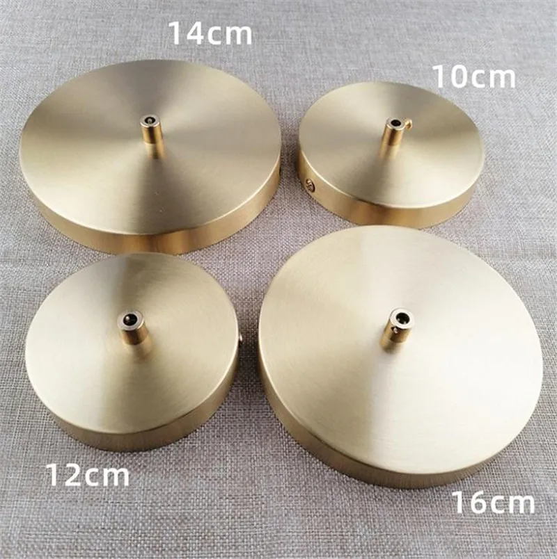

100% Brass Pendant fixed panel wall lamp Base circular brass ceiling plate high quality all copper canopy lighting accessories