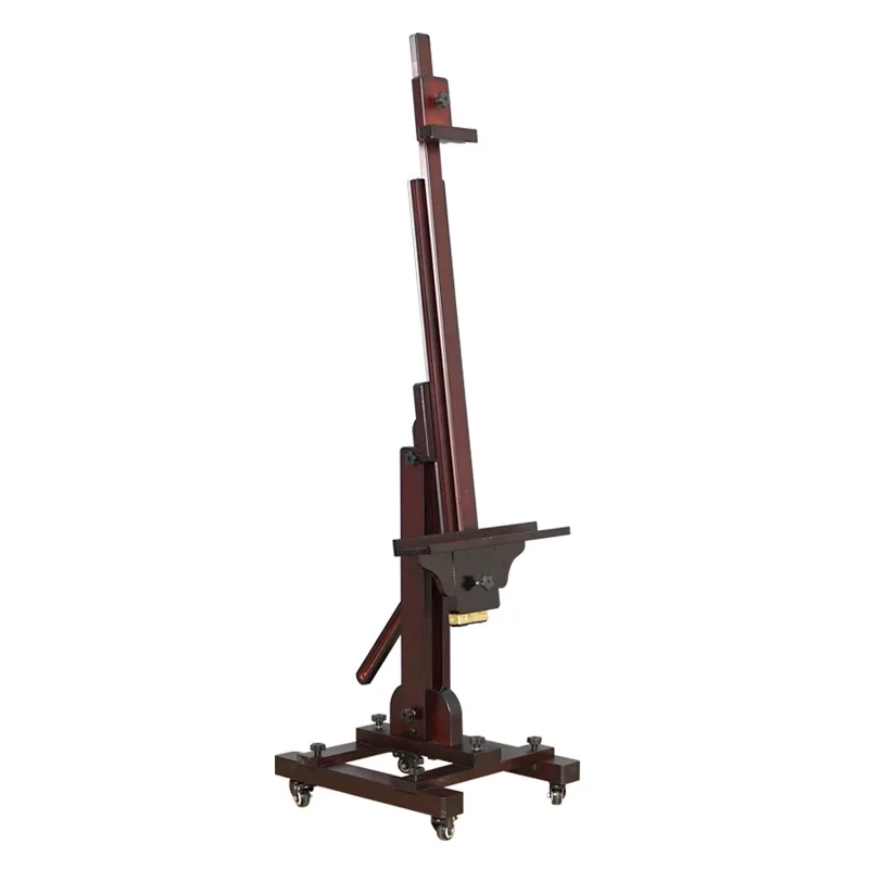 Solid wood watercolor easel can lean forward and backward, special easel for art students, oil painting acrylic beech floor