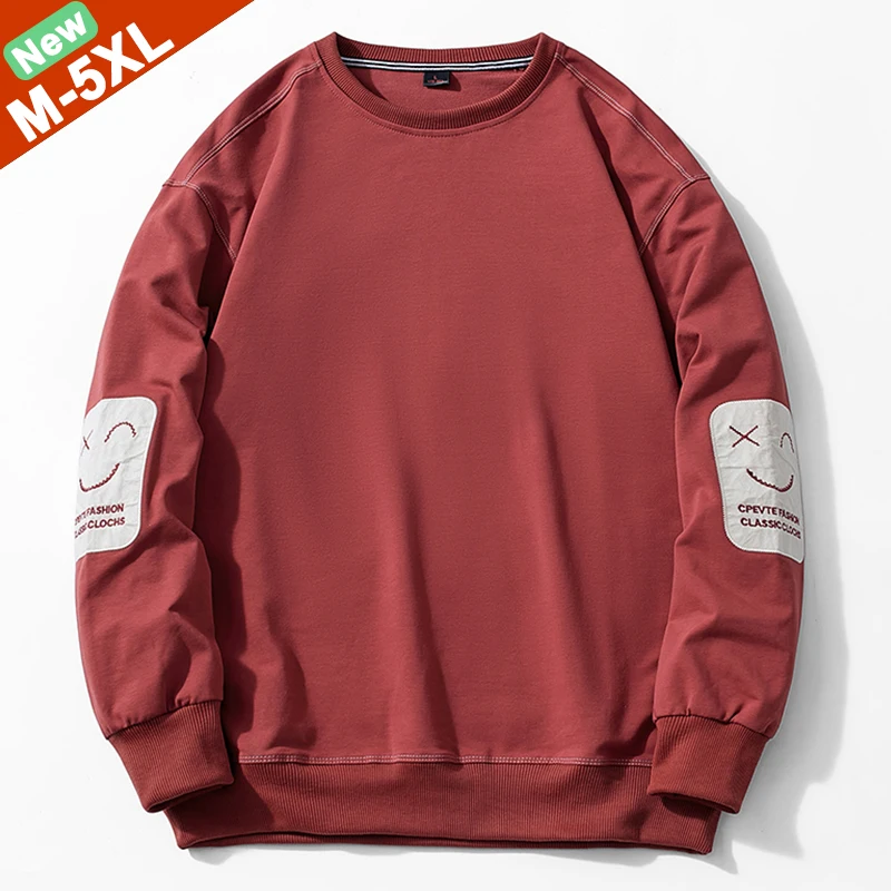 Camiseta de Moletom Masculina de Boa Qualidade para Outono, Hoodie de Algodão Grosso, Pullover Masculino Tamanho Plus 6XL, Roupas Masculinas para Jove