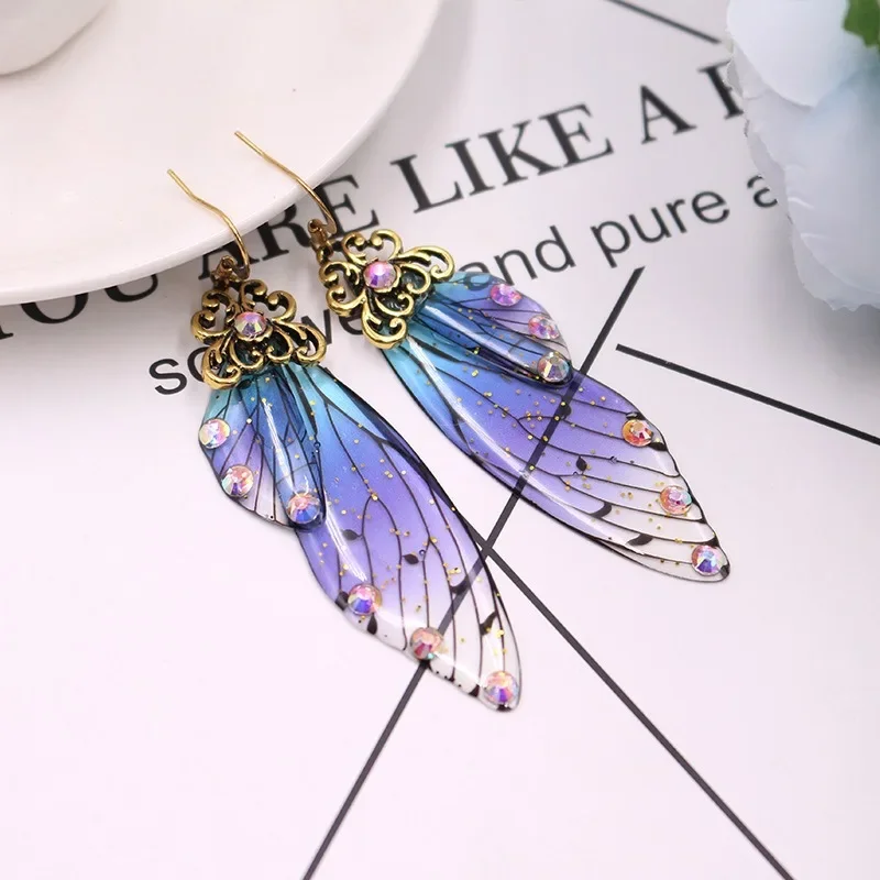 

Demon Slayer Anime Butterfly Wing Earrings Kimetsu No Yaiba Kochou Shinobu Cosplay Earring Ear Jewelry Accessories Girl Gifts