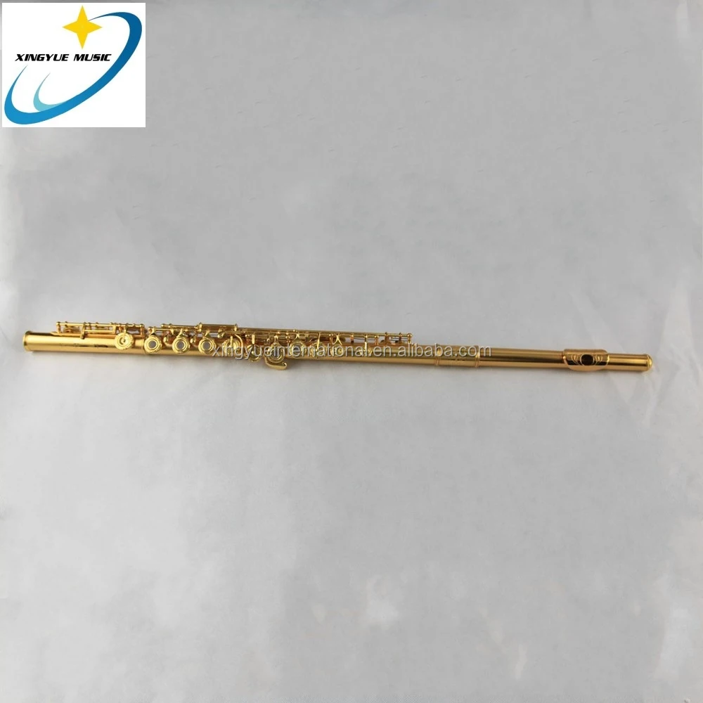 16 Holes Gold Plated Flute Key Button Hand Engravings