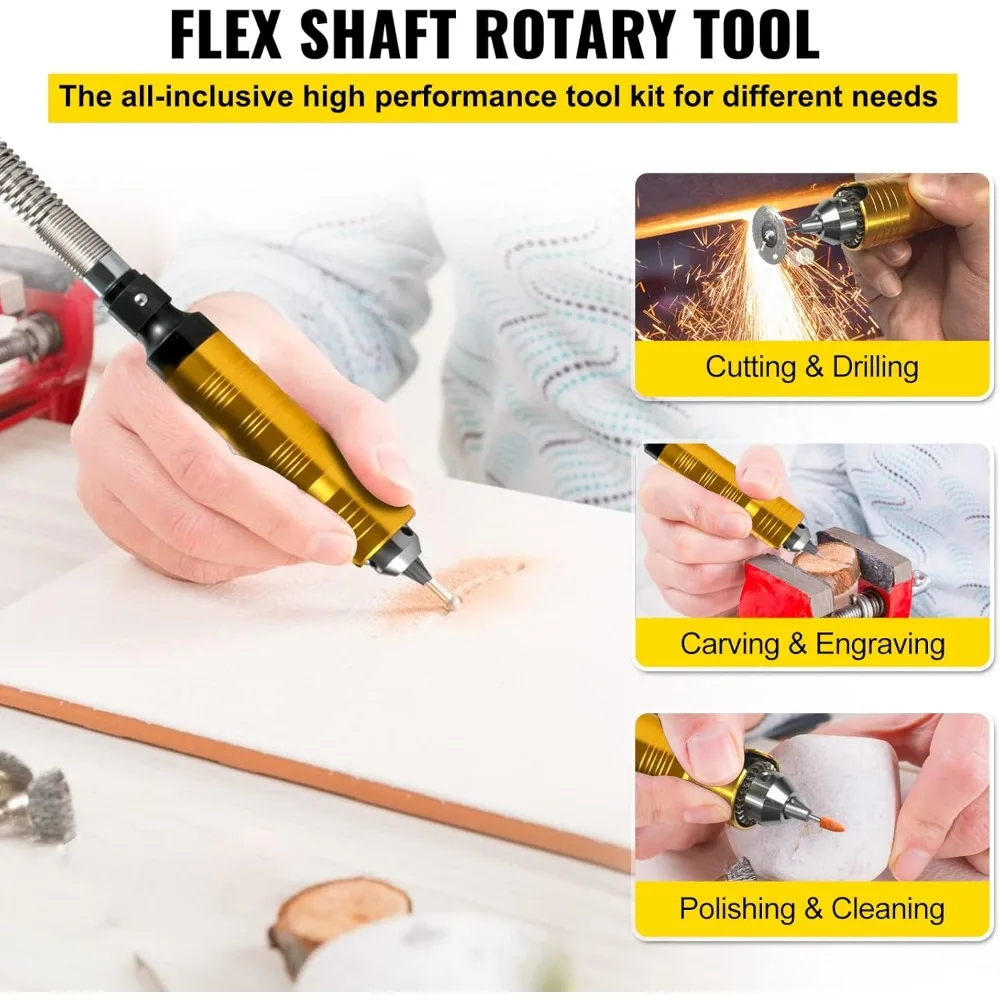 Utensile rotante 780 W con velocità variabile 500-23000 giri/min, mandrino da 1/4 di pollice e pedale a velocità regolabile per intaglio e molatura